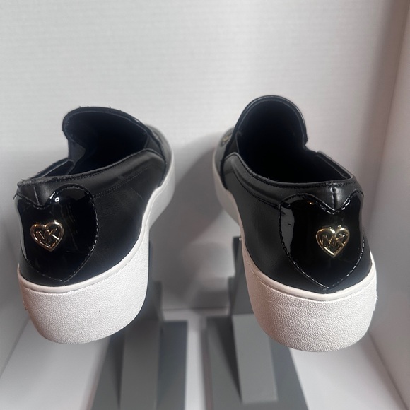 MICHAEL Michael Kors Black Slip-On Shoes with Gold Accents - Picture 6 of 7